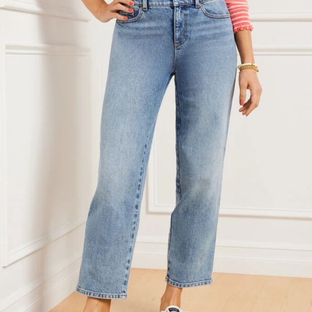 Talbots Blue Ankle Cropped Jeans Classic Style